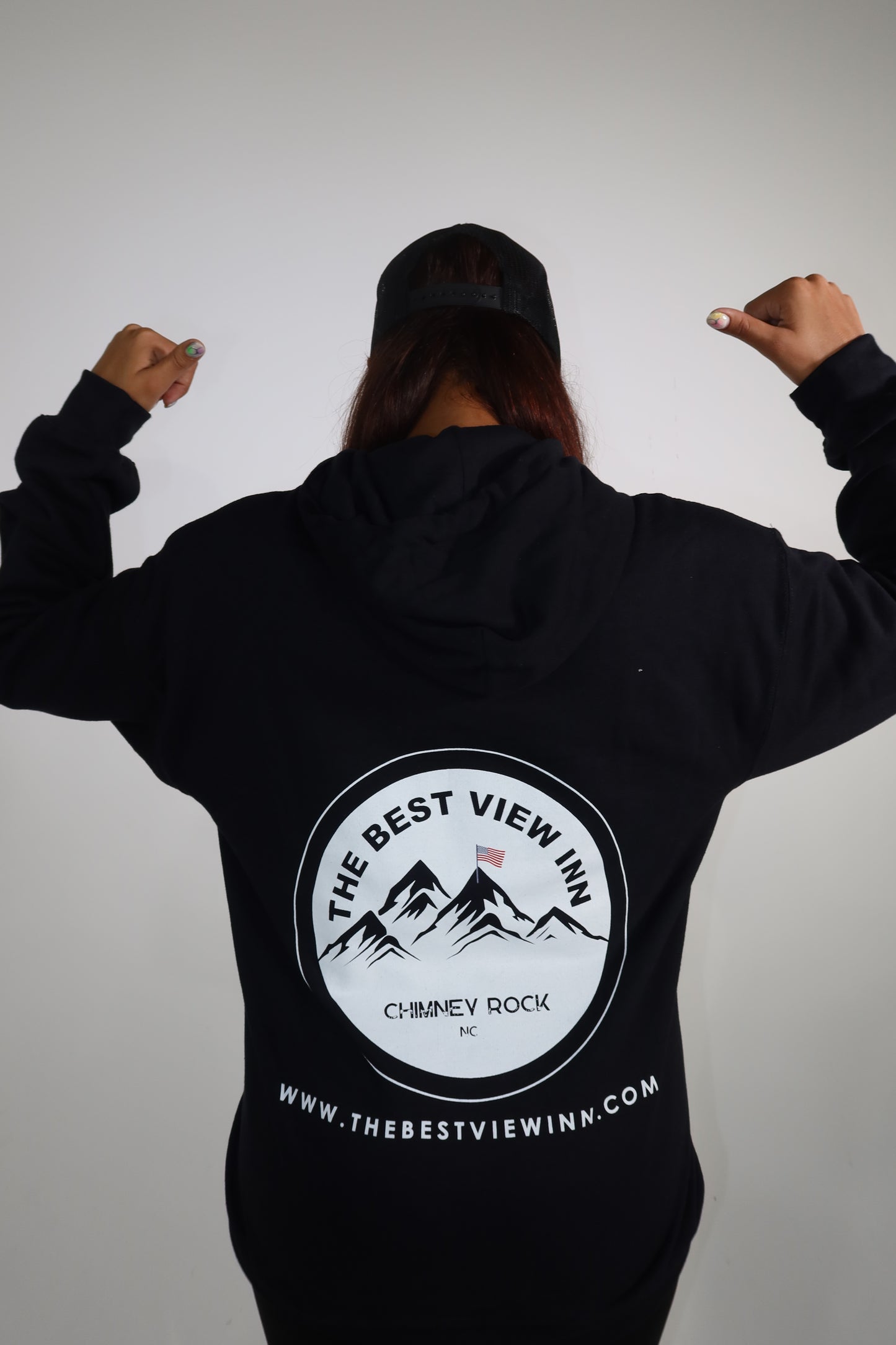 The Best View Inn Black Hoodie Unisex