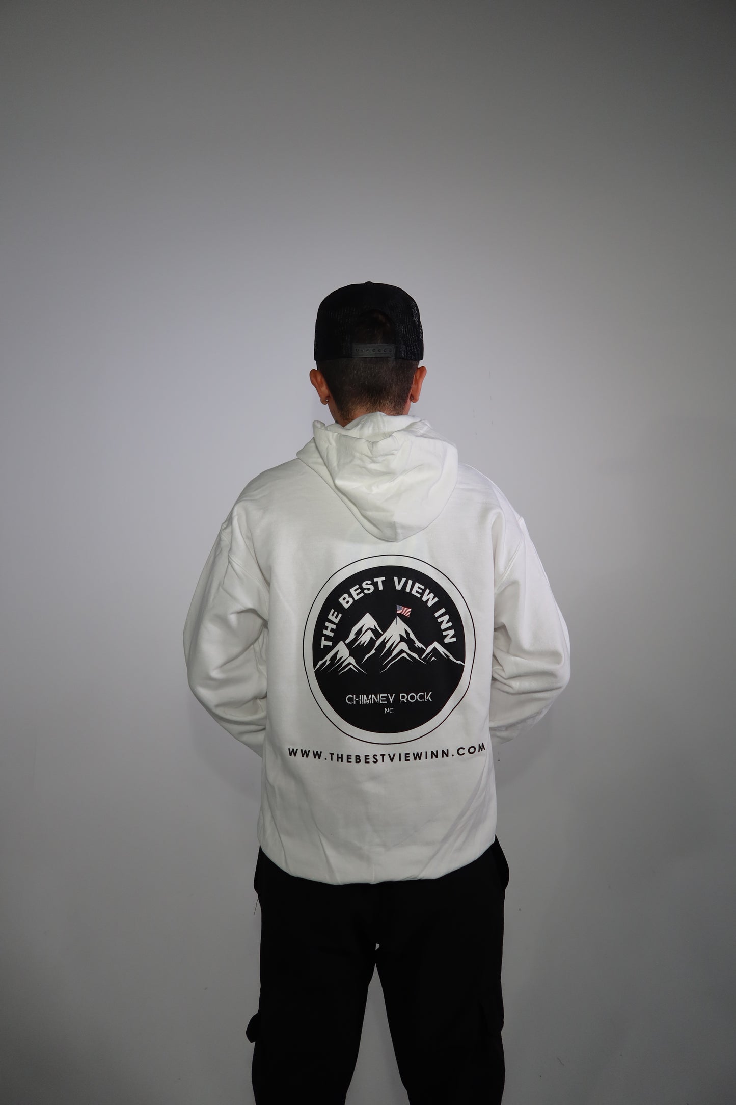 The Best View Inn White Hoodie Unisex