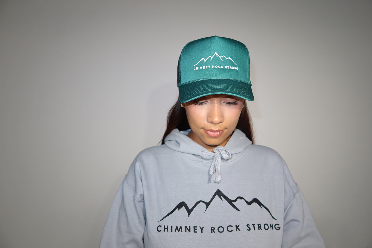Chimney Rock Strong  Forest Green Trucker Hat Unisex