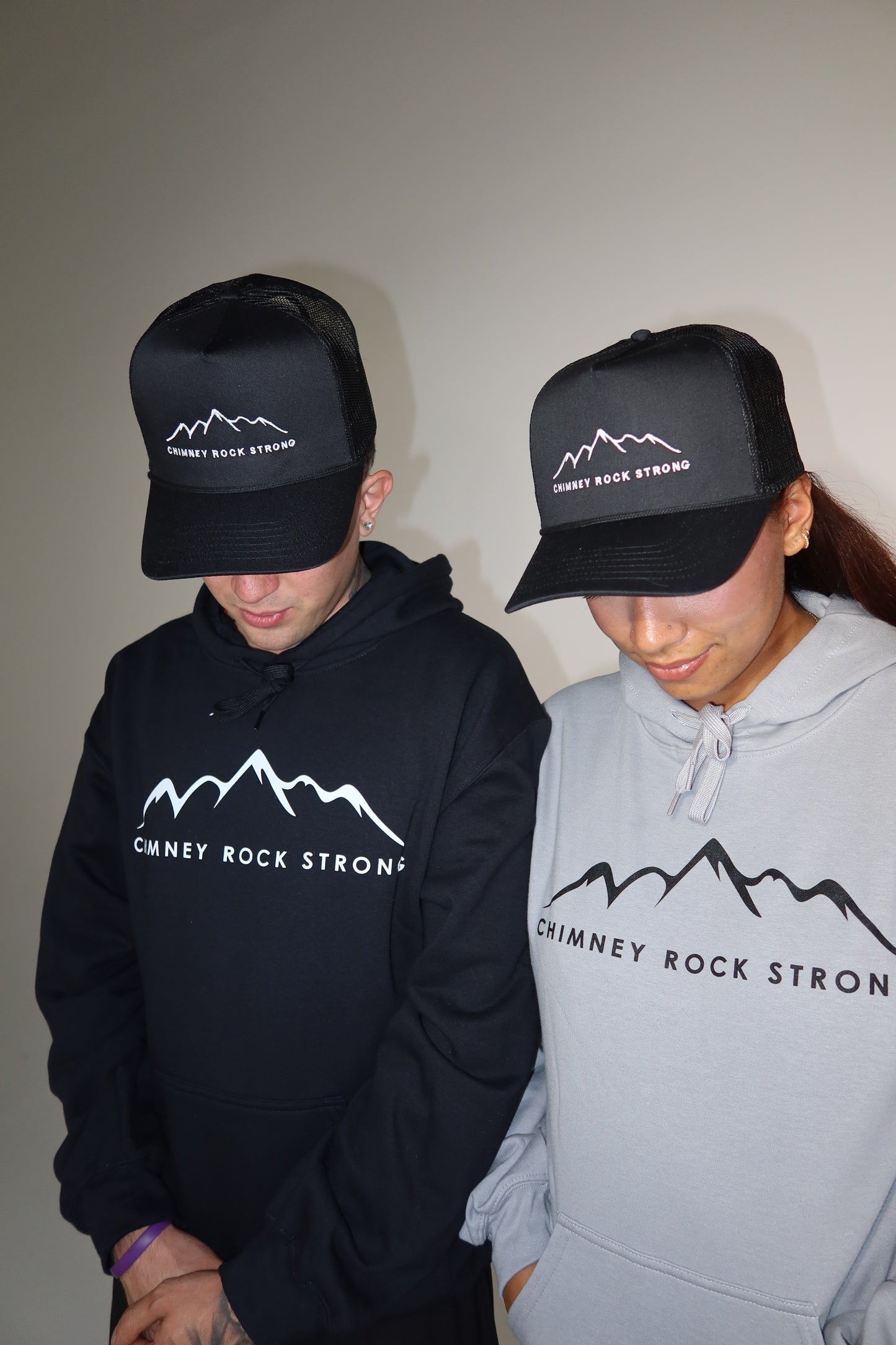 Chimney Rock Strong Black Trucker Hat Unisex